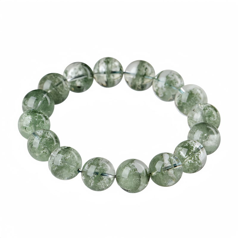 green crystal, green phantom bracelet
