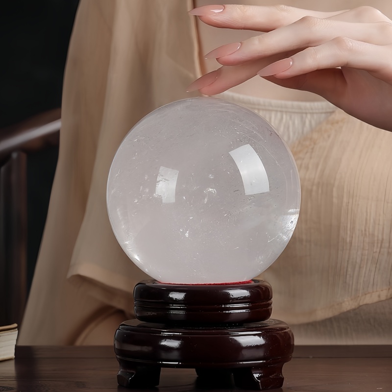 white crystal ball decoration