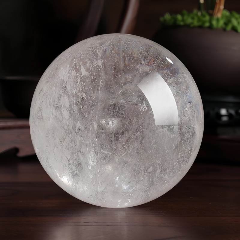 white crystal ball decoration