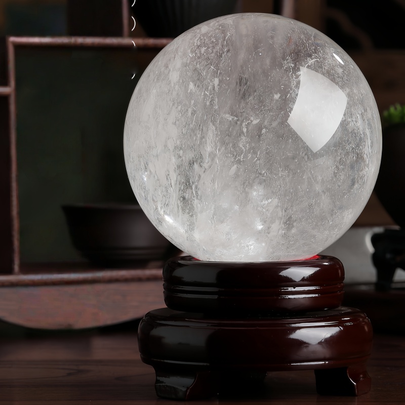 white crystal ball decoration