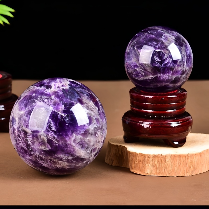 purple crystal ball decoration