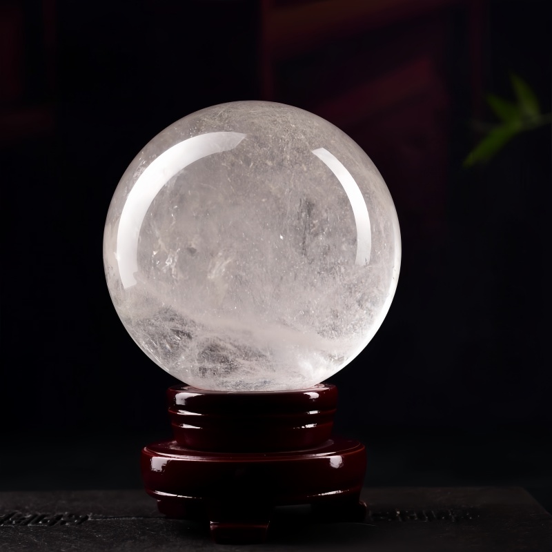 white crystal ball decoration